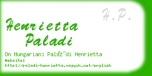 henrietta paladi business card